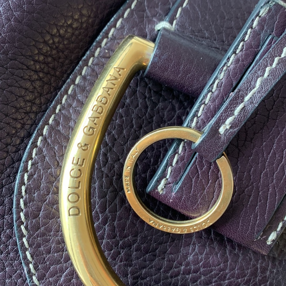 Vintage Dolce & Gabbana Deep Plum Purse - Picture 5 of 10